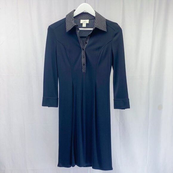 Ann Taylor LOFT Women's Dress Navy Blue Light Weight Shift Dress - Picture 3 of 12